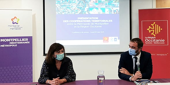 Carole Delga et Michael Delafosse, le 10 mai 2021