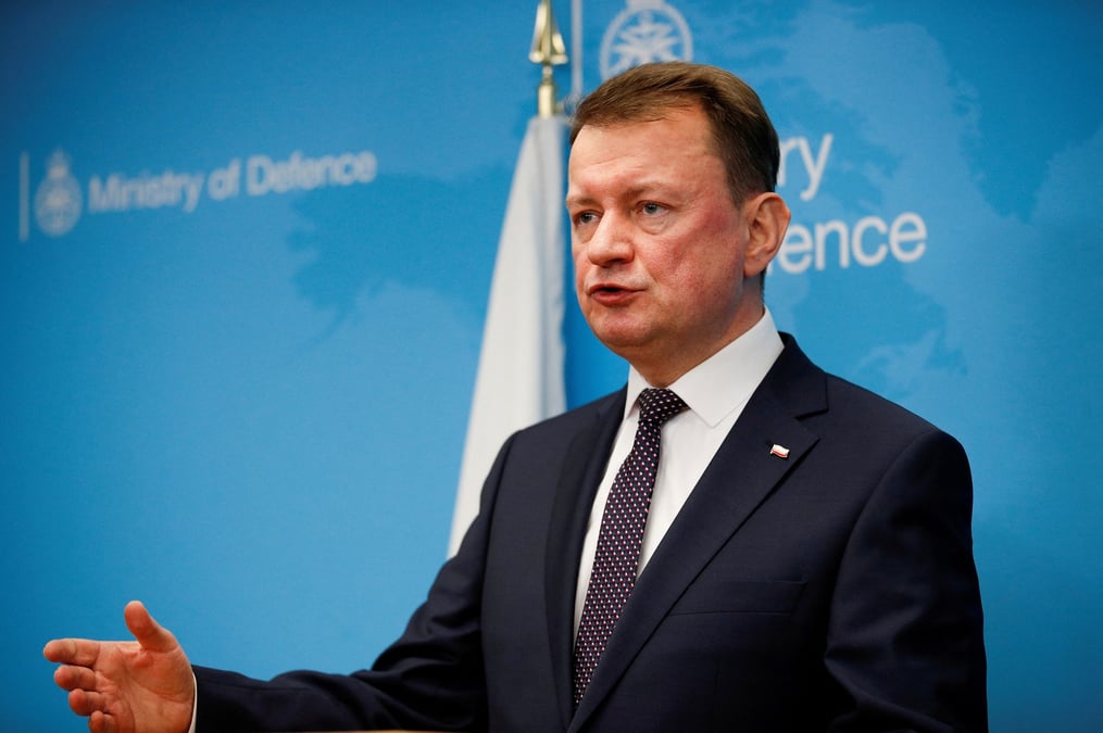 Photo d'archives du ministre polonais de la defense, mariusz blaszczak