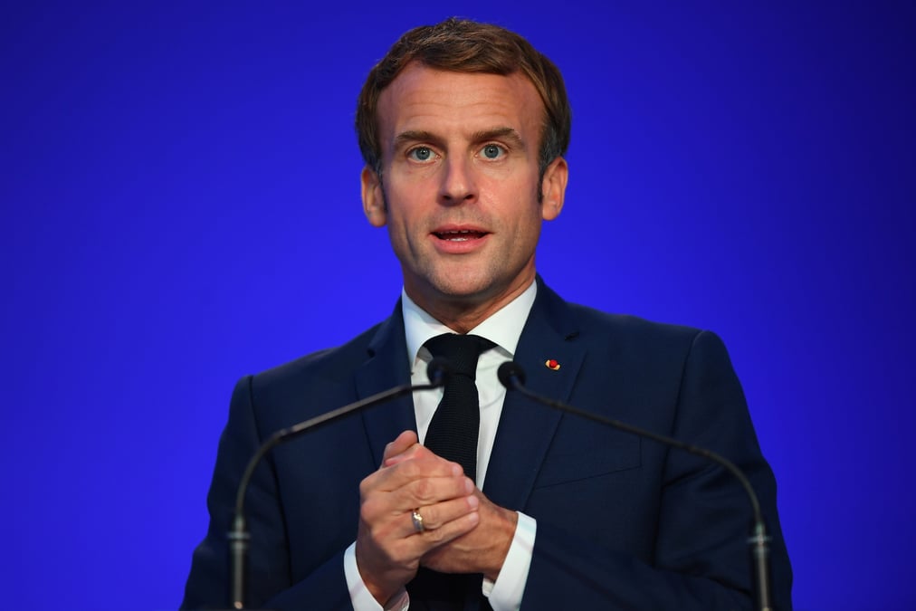 Emmanuel macron durant la cop26, a glasgow