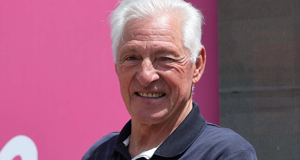 Francesco Moser fut le premier lauréat du maillot blanc en 1975, pour son unique participation au Tour de France.
