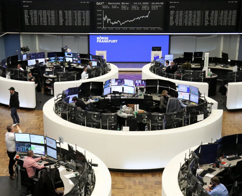 L'indice boursier allemand dax photographie a la bourse de francforto