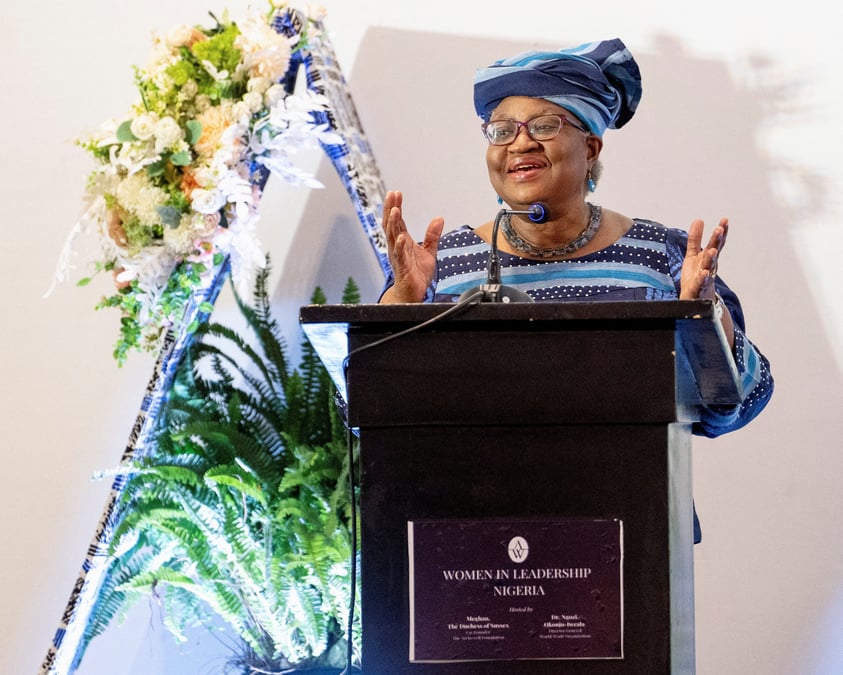 Ngozi okonjo-iweala, directrice generale de l'organisation mondiale du commerce, a abuja