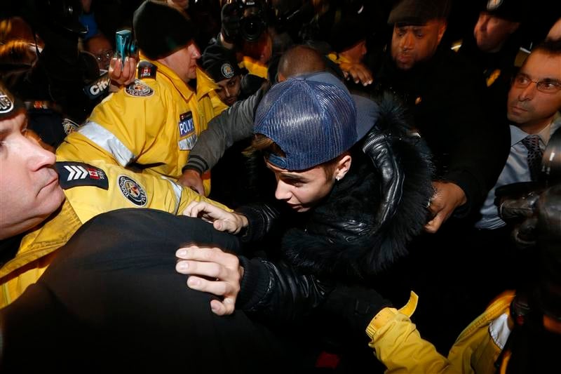 Justin Bieber entendu par la police de Toronto