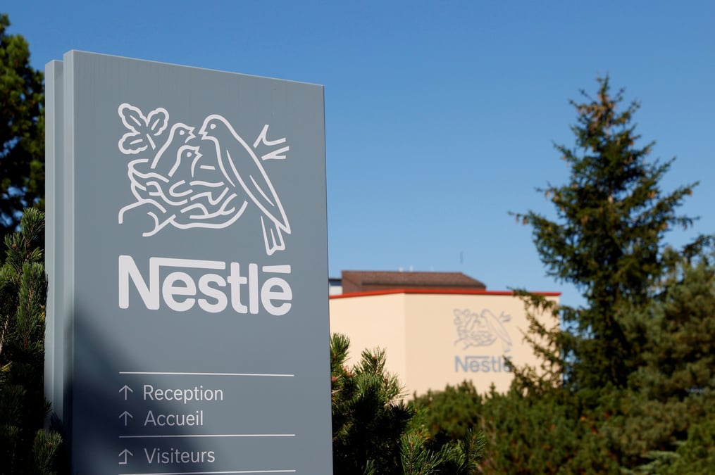 Photo d'archives du logo de nestle a lausanne