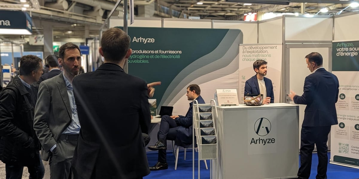 L'équipe d'Arhyze sur le salon Hyvolution Paris en 2024.