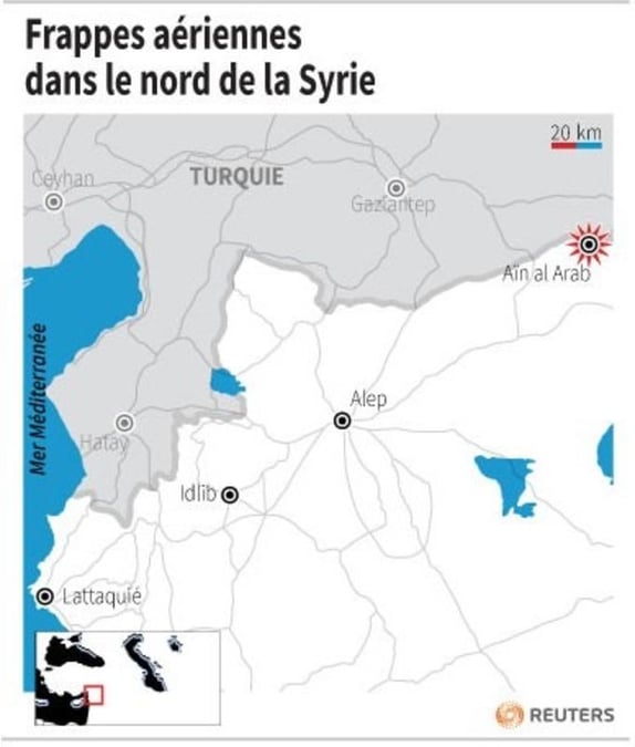 Raids aériens contre l'EI dans le Nord de la Syrie