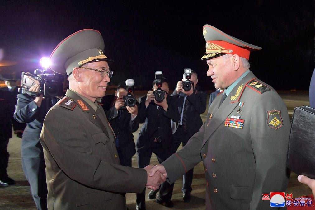 Visite du ministre russe de la defense serguei choigou, en coree du nord