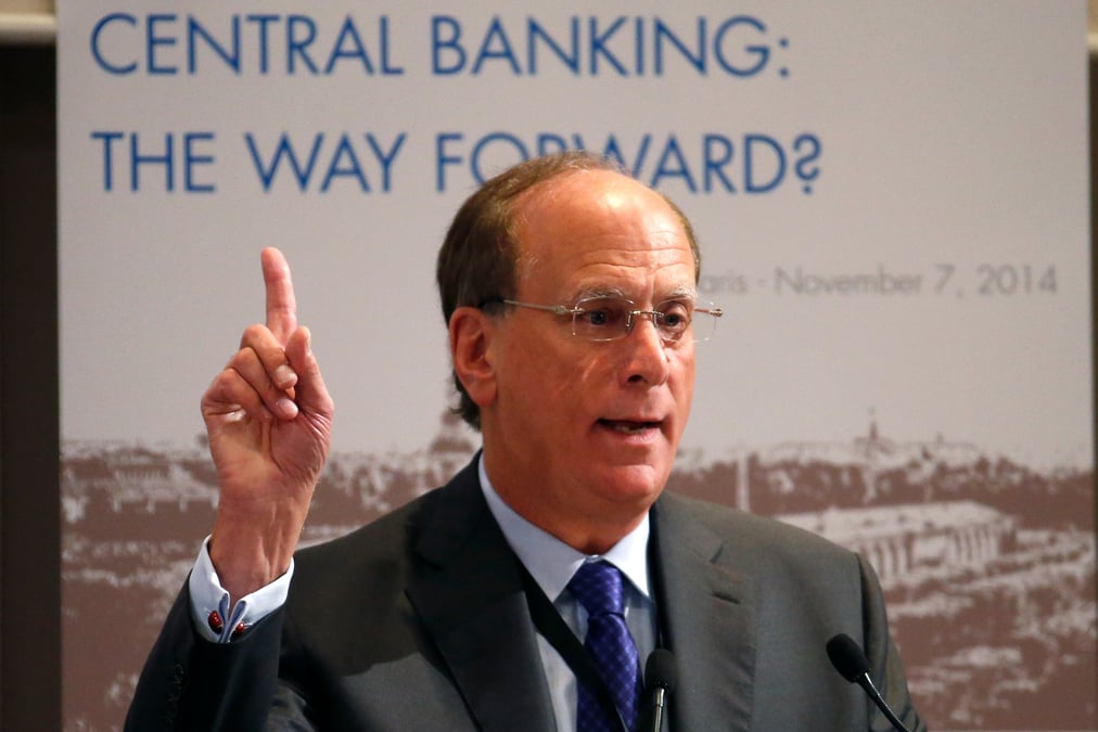 Le PDG du géant américain de la gestion d'actifs BlackRock, Larry Fink.