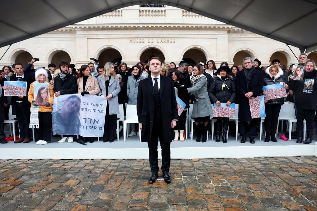 Ceremonie d'hommage aux victimes francaises des attentats du hamas a paris