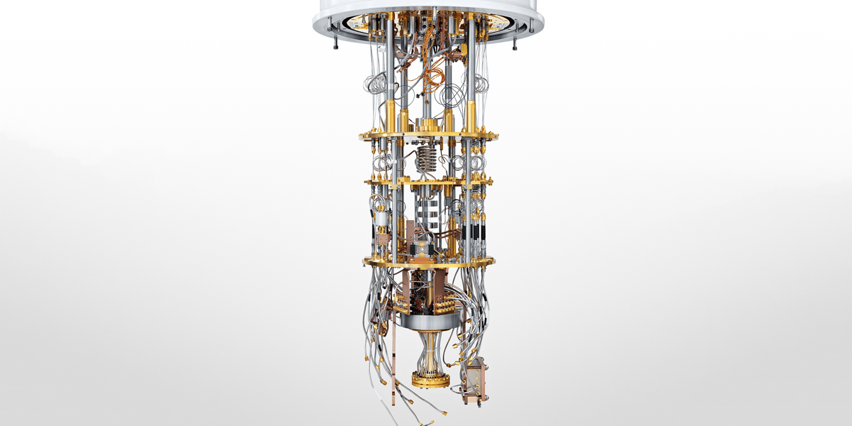 Des machines aux algorithmes révolutionnaires. Ce prototype conçu par l'américain Rigetti maintient le cerveau de l'ordinateur, une puce de silicium, à - 273 °C pour garantir les propriétés quantiques des qubits.