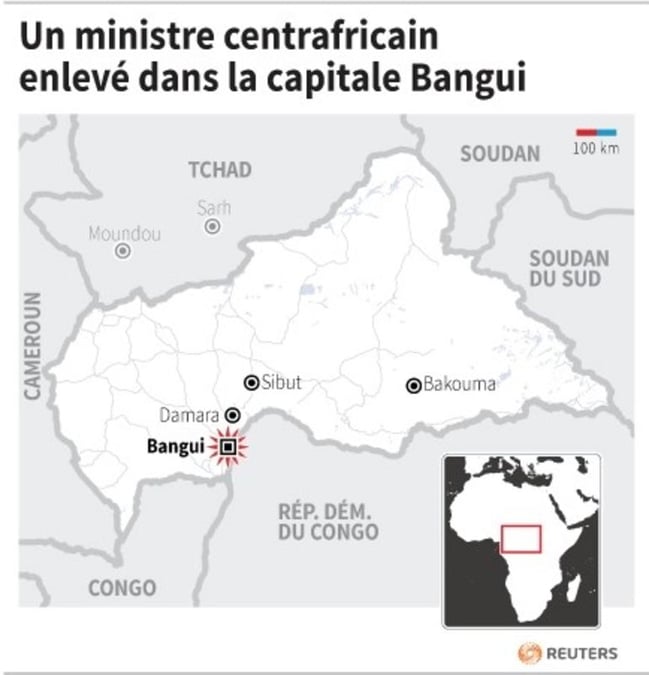 Un ministre centrafricain enleve dans la capitale bangui