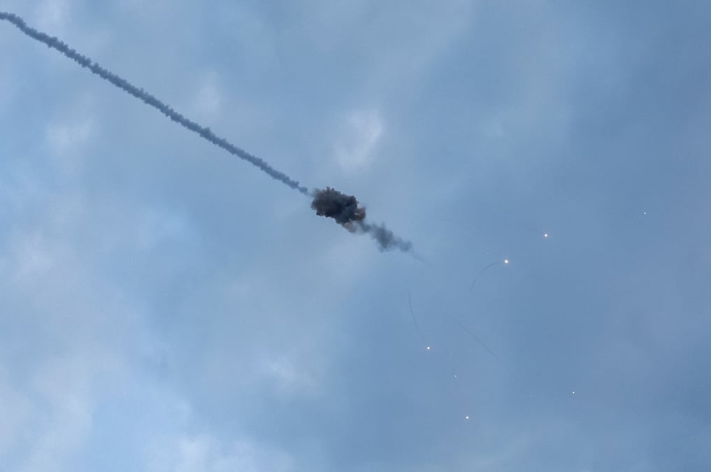 Une explosion lors d'une frappe de missile russe a kyiv