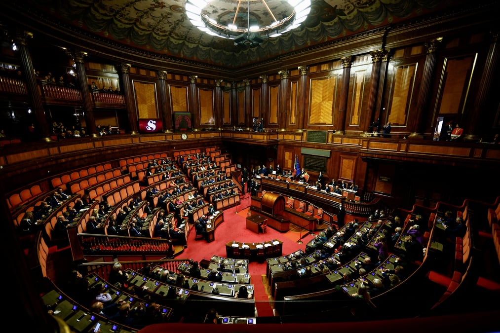 Vue de la chambre haute du parlement italien
