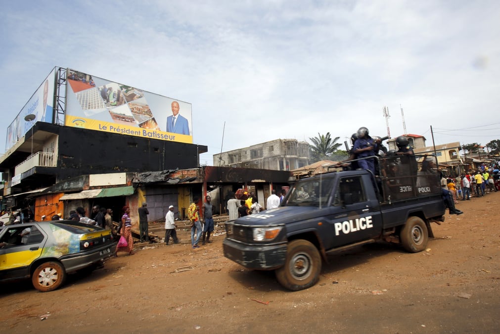 Les forces de securite a conakry, en guinee