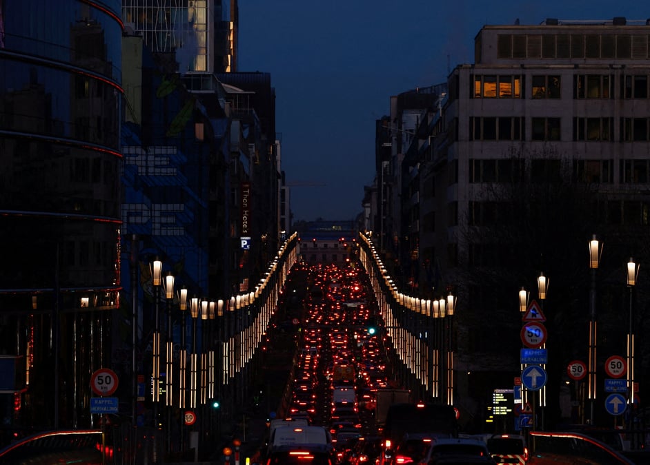 Photo d'archives: un embouteillage a bruxelles