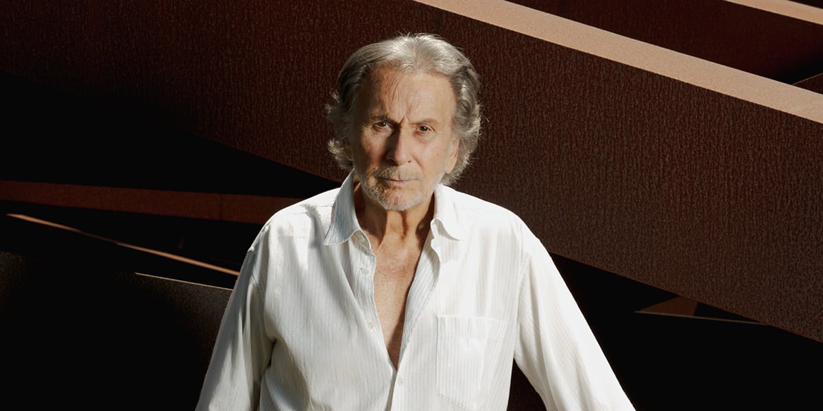 Bernar Venet au Muy, dans le Var, en juin 2020.