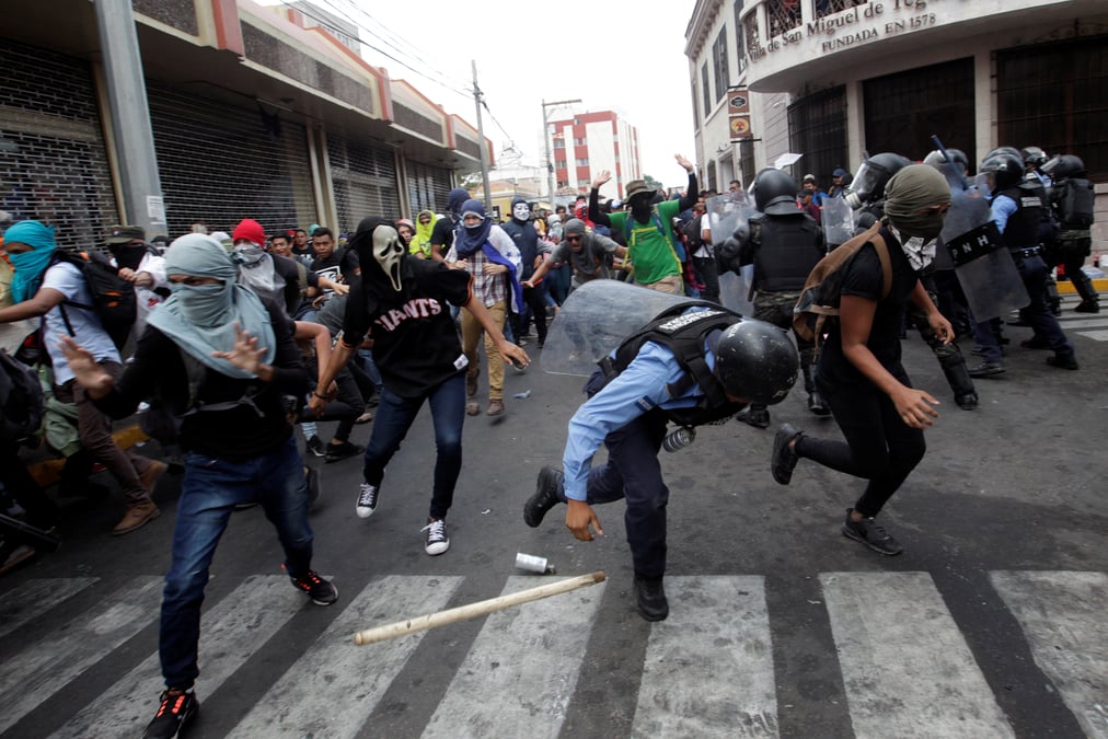 Manifestation au honduras contre un projet de reforme du systeme de sante