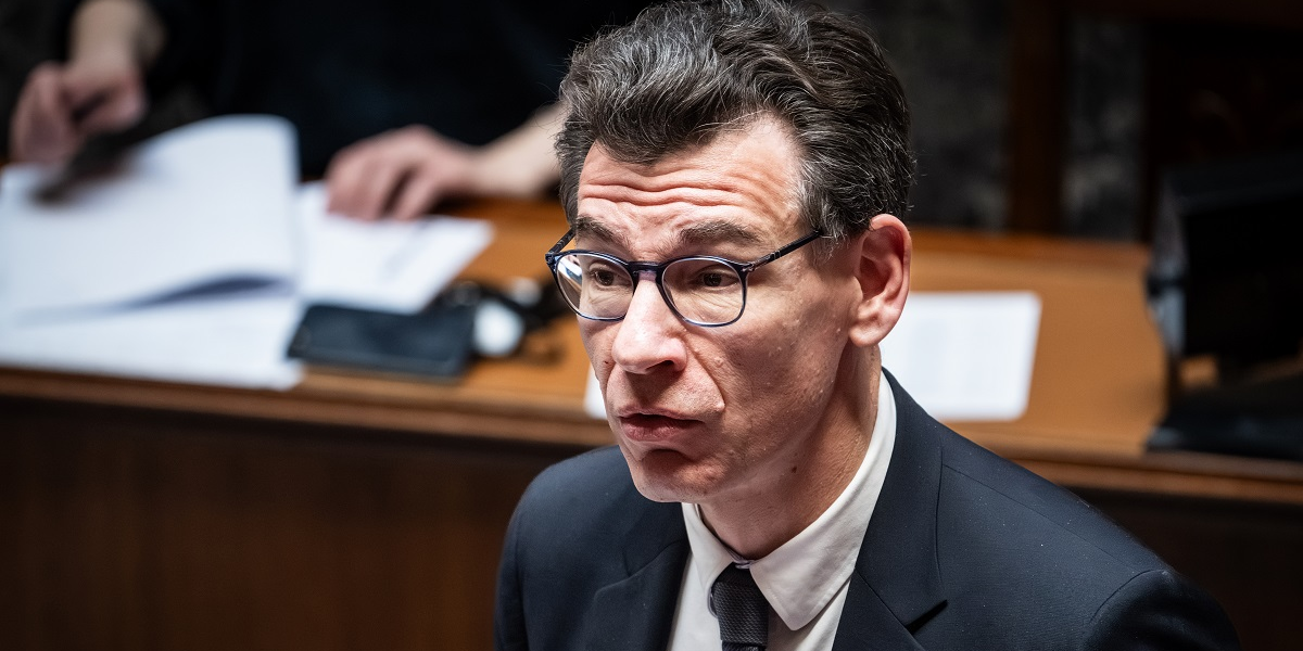 Philippe Baptiste, le ministre de la Recherche, à l'Assemblée nationale lors des questions au gouvernement, le 8 avril dernier.