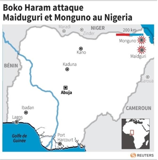 Boko haram attaque maiduguri et monguno au nigeria