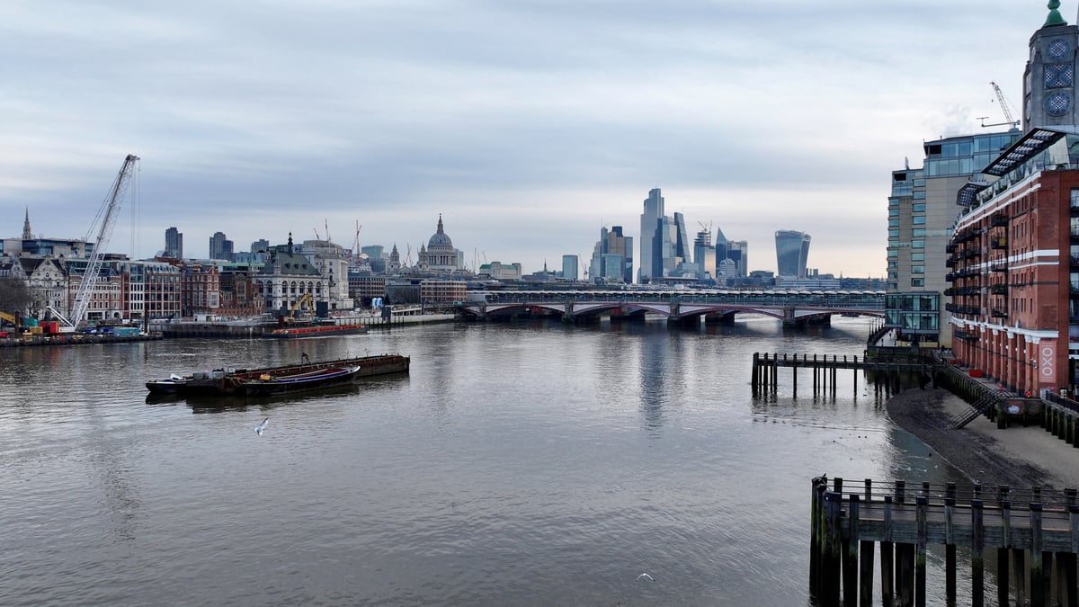 Vue de londres par drone