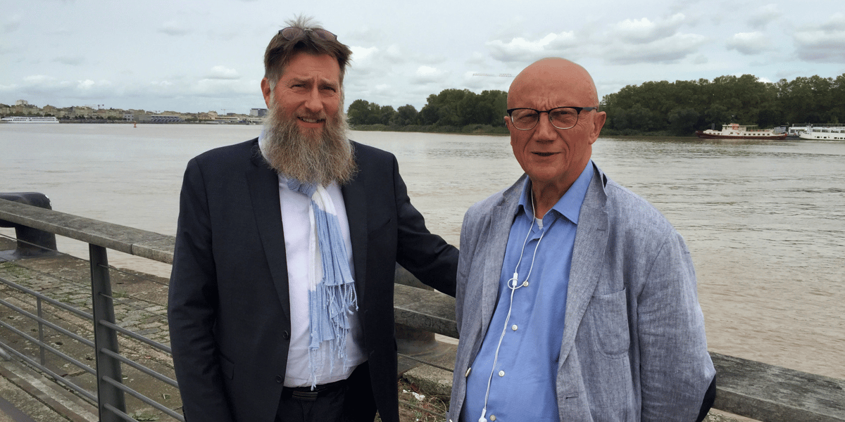 Philippe Mazière, dirigeant du Groupe Celios, et Thierry Lubrano, dirigeant d'Aquisystem, à Bordeaux.