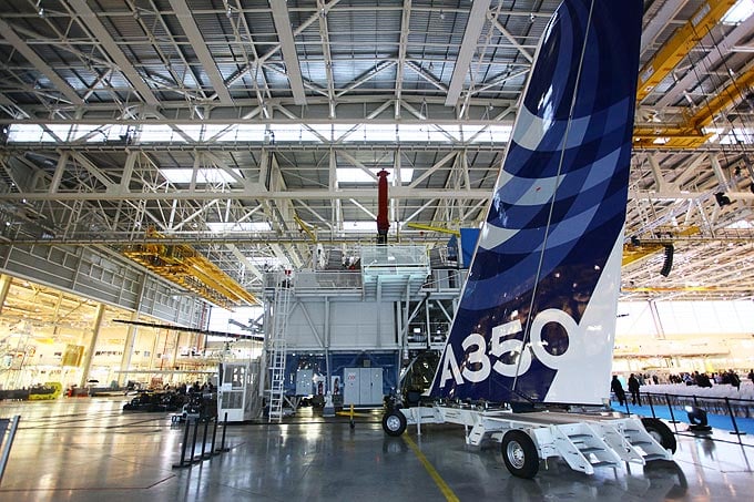 Inauguration de l'usine A350 en présence de Jean-Marc Ayrault