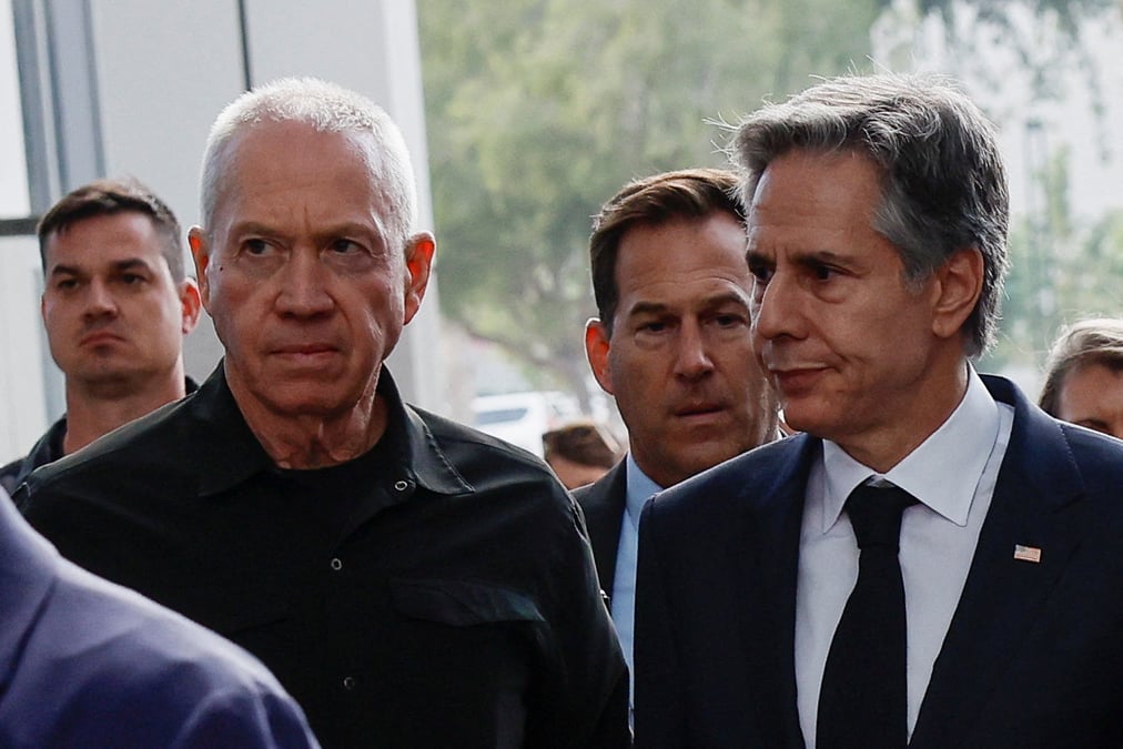 Le secretaire d'etat americain antony blinken en visite en israel