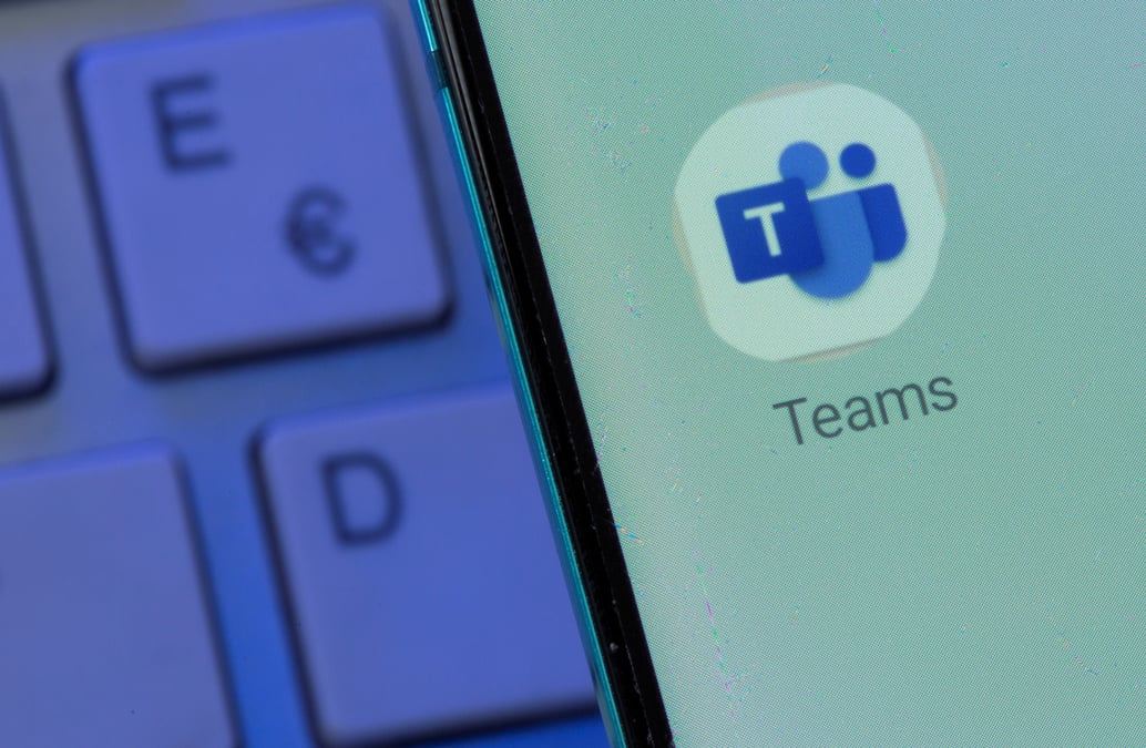 L'application microsoft teams sur un smartphone