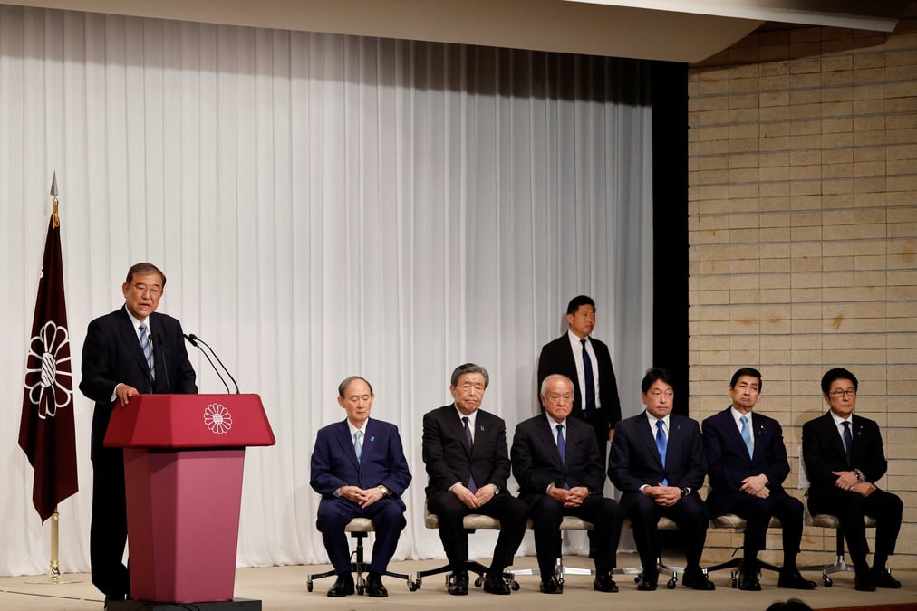 Le premier ministre japonais ishiba tient une conference de presse apres les elections generales, a tokyo