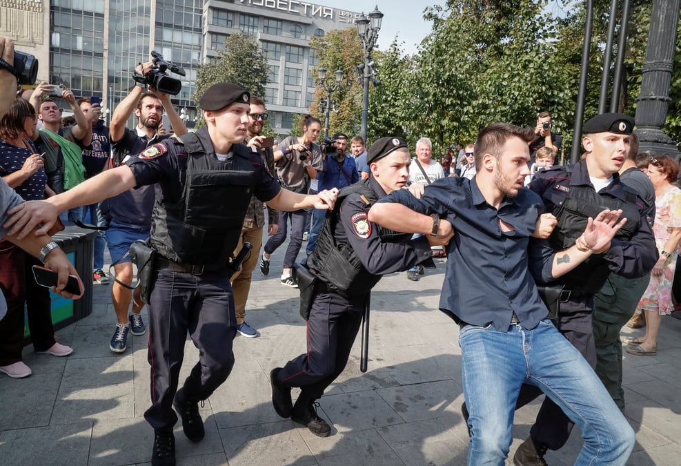 Manifestations contre la reforme des retraites en russie