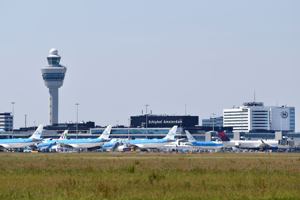 Vue generale de l'aeroport de schiphol a amsterdam