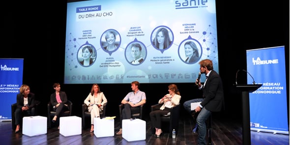Les participant(e)s de la 2e table-ronde : "Du DRH au chief happyness officer"