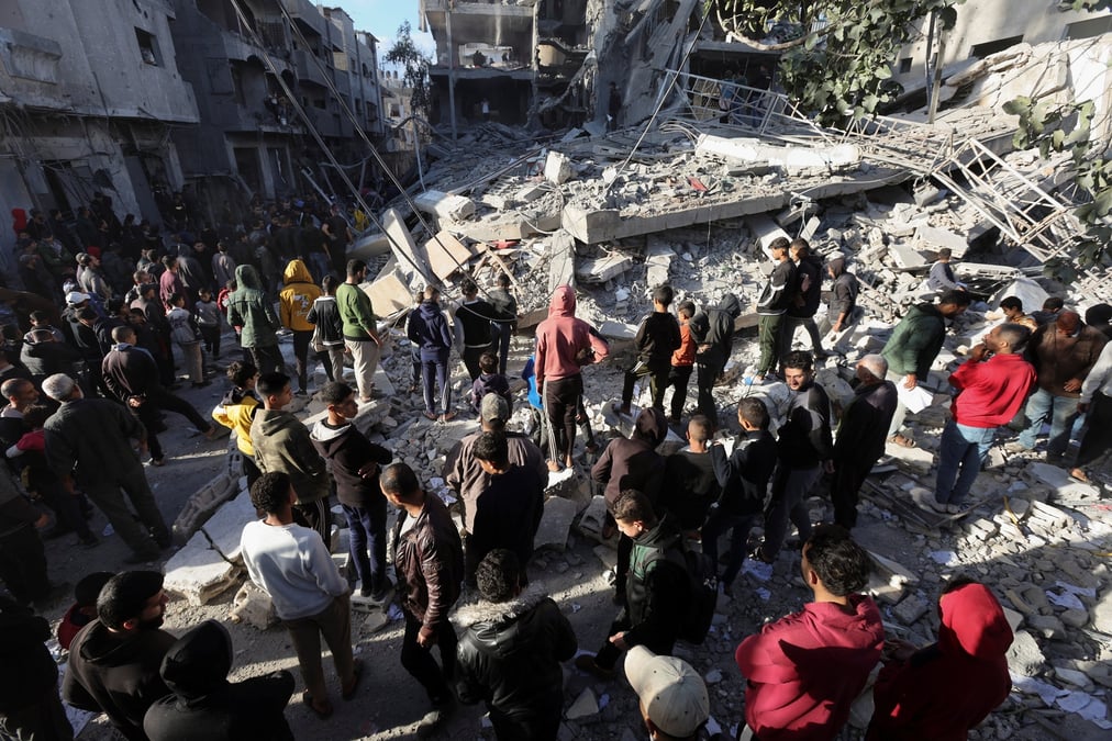 Consequences d'une frappe israelienne dans le centre de la bande de gaza