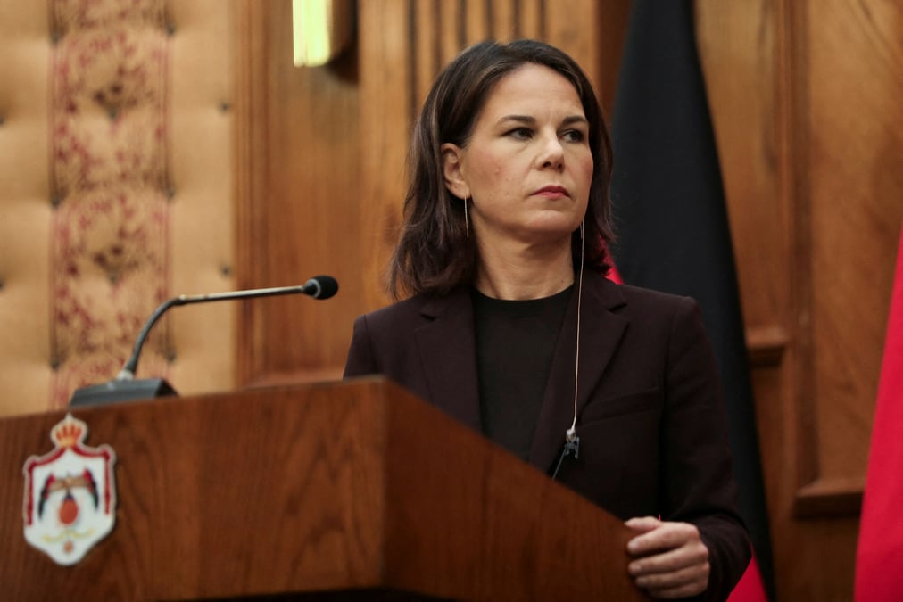 La ministre allemande des affaires etrangeres, annalena baerbock