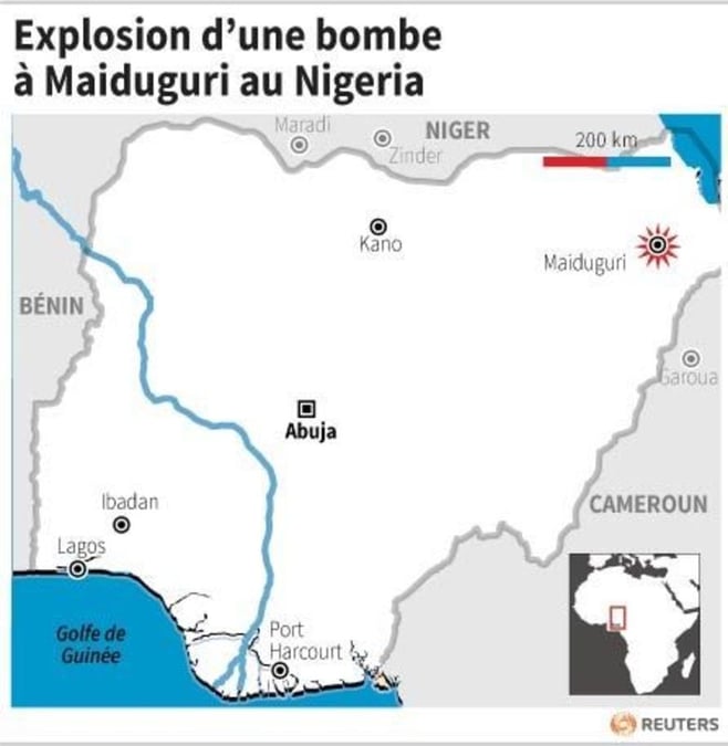 Explosion d’une bombe a maiduguri au nigeria