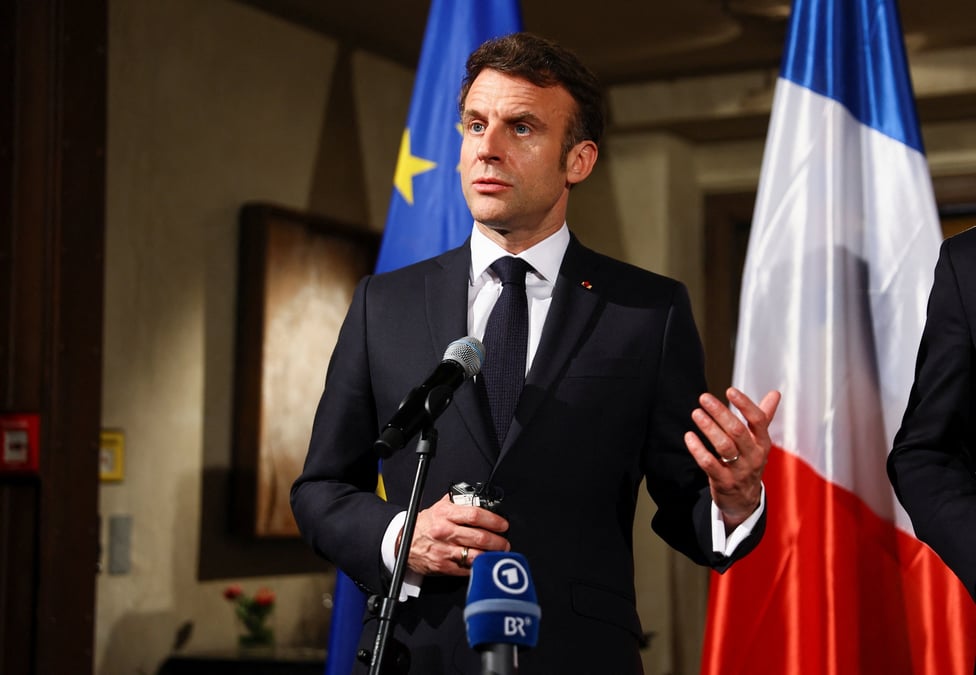 Photo d'archives du president francais emmanuel macron lors de la conference de munich sur la securite