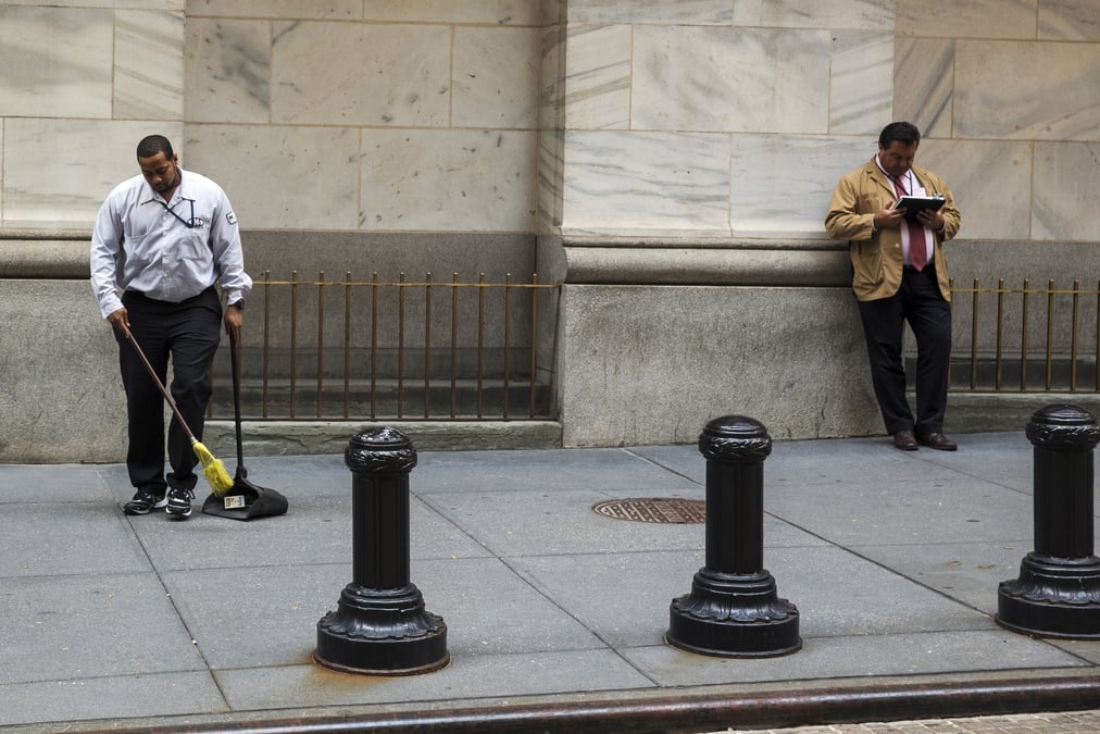 L'exterieur de la bourse de new york