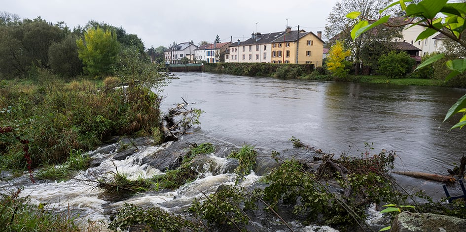La vallée de la Vologne, 40 ans après le meurtre du petit Gregory Villemin. Lieu de découverte du corps de Gregory ligote dans la Vologne à Docelles. Le 03/10/2024.
