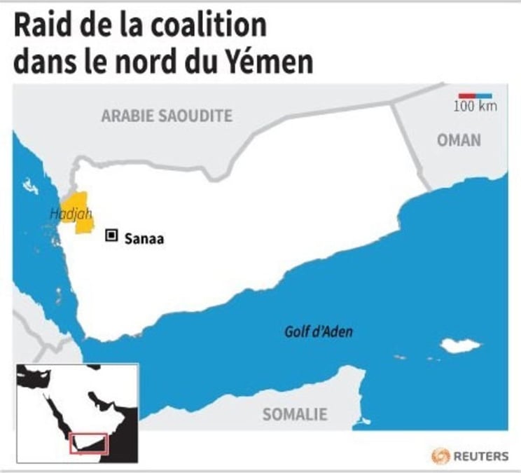 Raid de la coalition dans le nord du yemen