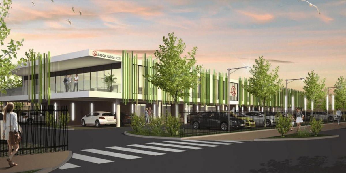 Le nouveau site de Sequoiasoft à Mauguio, un bâtiment de 2 000 m2 sur un terrain de 3 300 m2