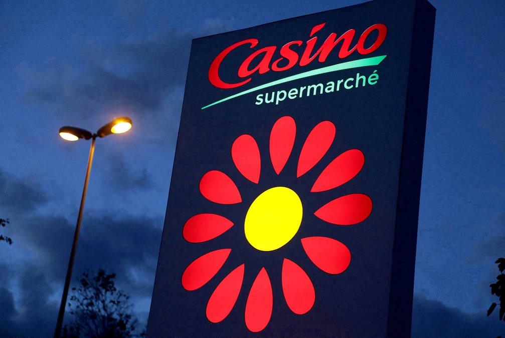 Le logo du supermarche casino a cannes, en france