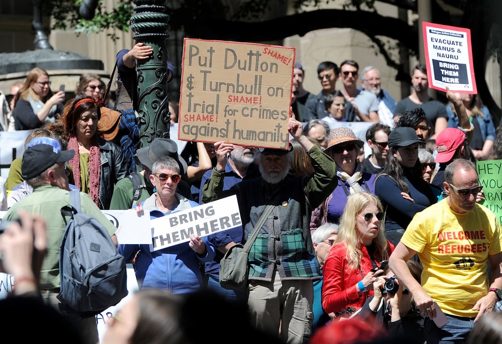 La politique migratoire de l'australie denoncee dans la rue