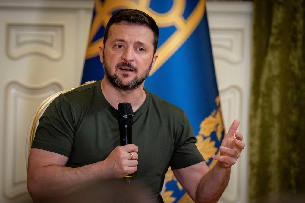 Le president ukrainien volodimir zelensky