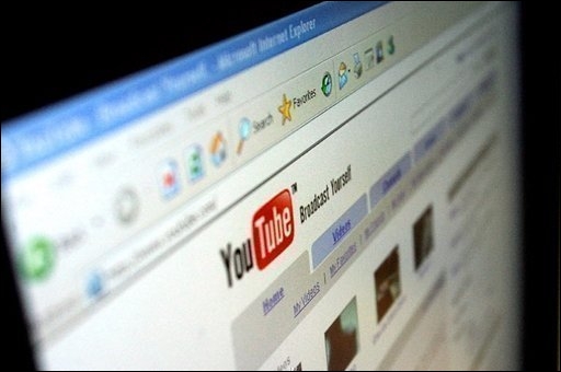 L'écran d'accueil de YouTube