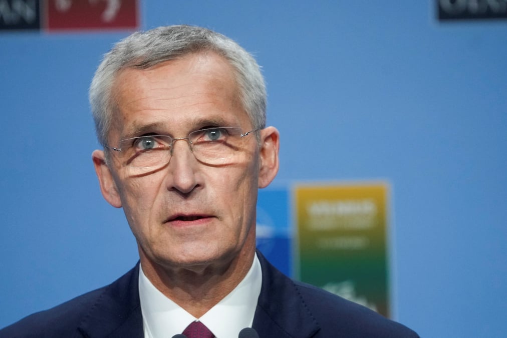 Photo du secretaire general de l'alliance atlantique, jens stoltenberg