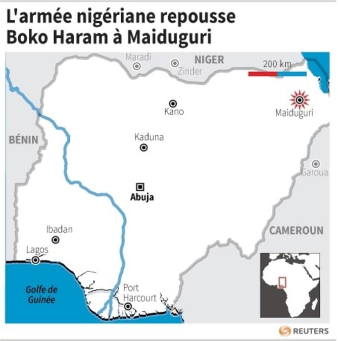 L'armee nigeriane repousse boko haram a maiduguri