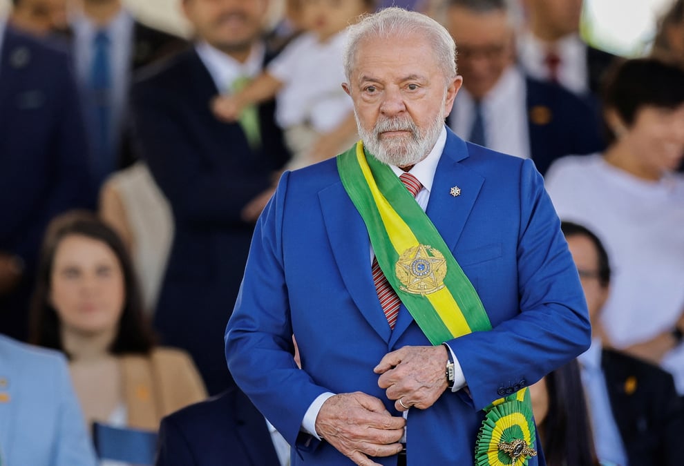 Le president bresilien luiz inacio lula da silva assistant a la ceremonie du jour de l'independance