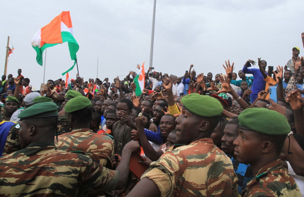 Photo d'une manifestation a niamey, niger