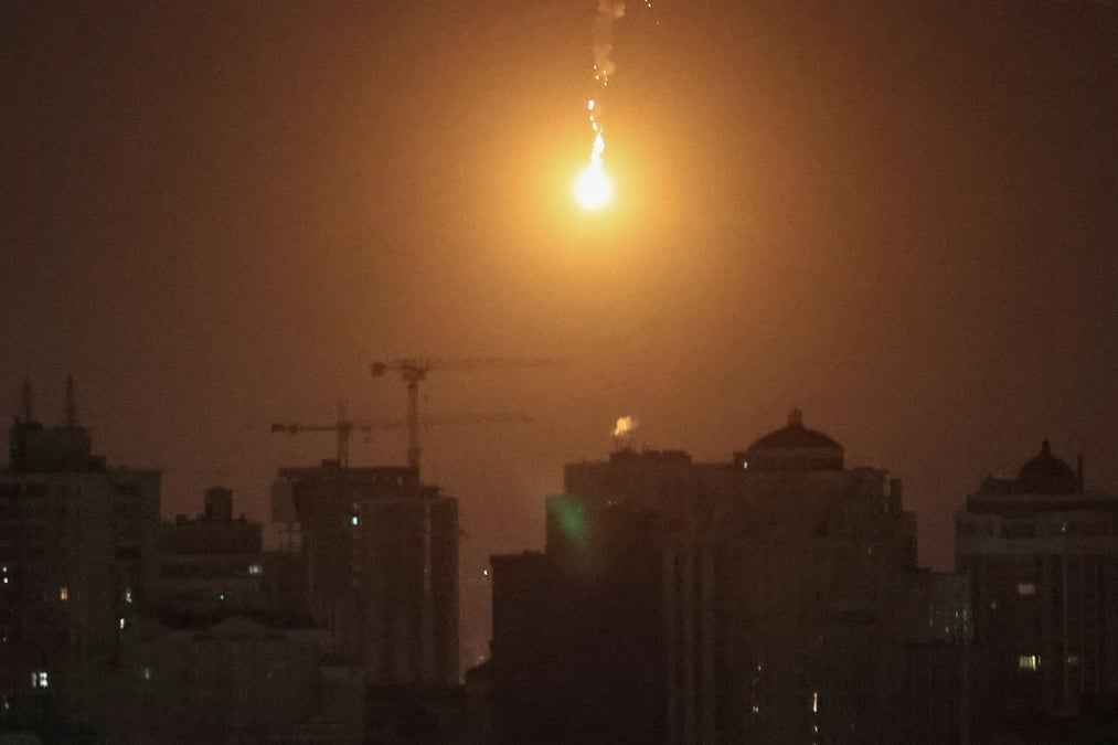 Un drone russe au-dessus de kyiv
