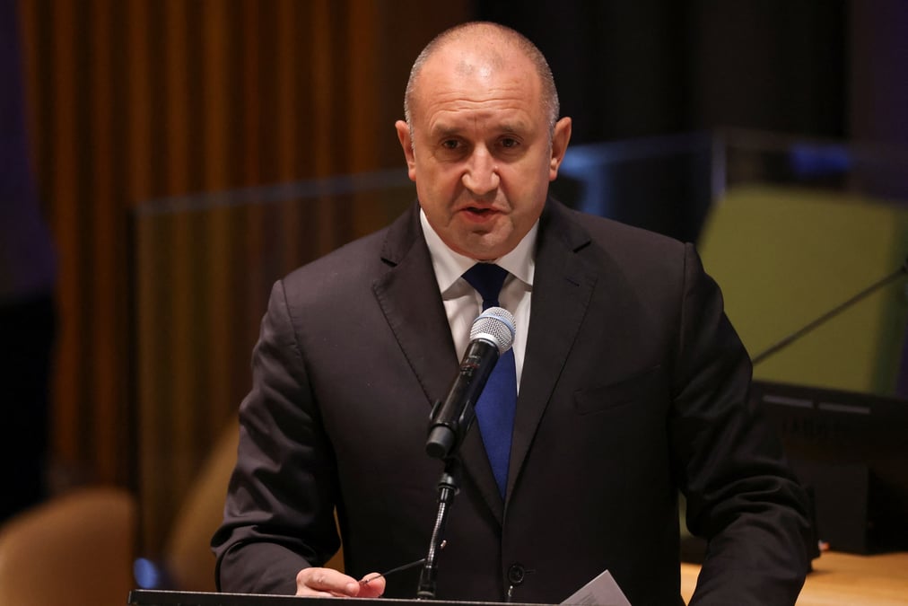 Rumen radev, president de la bulgarie, lors du sommet sur les objectifs de developpement durable (odd) au siege des nations unies a new york